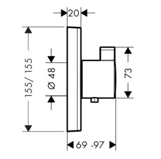 Смеситель для душа Hansgrohe  ShowerSelect Highflow 15760670