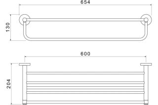 Полка для полотенец Aquatek Европа AQ4115MB черный