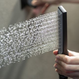 Встраиваемый смеситель для ванны Bossini Apice Z00555.073 с кнопочным переключением на 2 выхода чёрный матовый