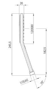Душевая лейка Bossini Agua Fit Air B00174.030 хром