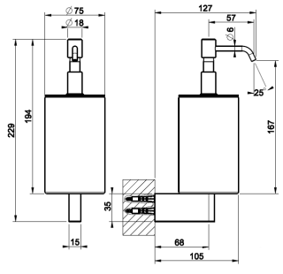 Дозатор Gessi Origini 66414.845 тёмная бронза