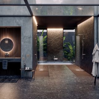 Душевая стойка Bossini Apice L10505.030 с термостатом хром