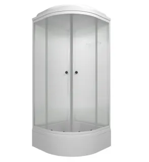 Душевая кабина Triton Лайт Щ0000061826 100x100 см профиль белый стекло с узором