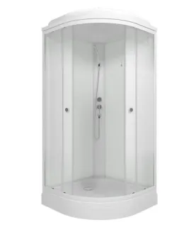 Душевая кабина Triton Лайт Щ0000061844 90x90 см профиль белый стекло с узором