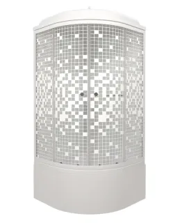 Душевая кабина Triton Стандарт-Мозаика Щ0000061834 90x90 см профиль белый стекло мозаика