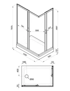 Душевой уголок Triton Фьюжн Щ0000064851 120x80 см профиль белый стекло с узором