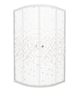 Душевой уголок Triton Стандарт Щ0000064826 100x100 см профиль белый стекло мозаика