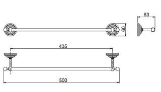 Полотенцедержатель Paini Duomo 88CR002 хром