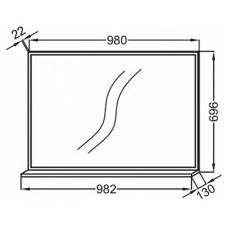 Зеркало Jacob Delafon Vivienne EB1598-N18 100 см белый