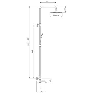Душевая стойка Gappo G2491-8 с термостатом белый