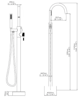 Смеситель для раковины Gid Edessa L070BMSDV черный матовый
