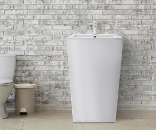 Раковина WeltWasser LEERBACH 4438 GL-WT 46 10000005488 напольная белый глянец