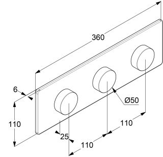 Электронный смеситель-термостат для душа Kludi Tronic 3830039-00 чёрный матовый