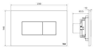 Кнопка смыва пневматическая  KARISMA 641017