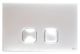 Панель механ. двойная PLAIN, пластик, хром глянцевый, OLI