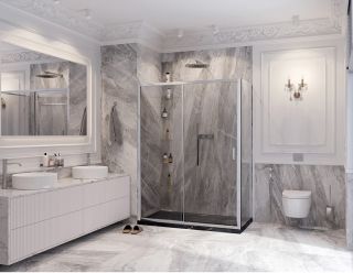 Душевой уголок Ambassador Forsa 17021120AX-90AX 140x90см хром/прозрачное