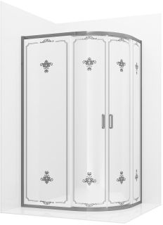 Душевой уголок Ambassador Royal 18015102 120x90см хром/белое с рисунком