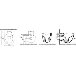 Подвесной унитаз Isvea Infinity 10NFS1005I-2N безободковый с функцией биде чёрный матовый