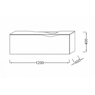 Тумба под раковину Jacob Delafon Stillness EB2001-P7 120 см натуральный тёмный дуб