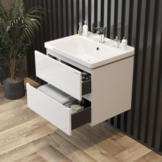 Тумба под раковину подвесная Onika Эвада 107061 70 см белый