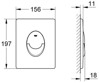 Клавиша смыва Grohe Skate Air  38505KF0 черный