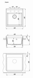 Кухонная мойка Florentina Сицилия чёрный