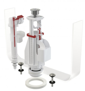 Выпускной комплект с двойной кнопкой AlcaPlast впускной механизм А17 3/8 SA08AS 3/8" CHROM