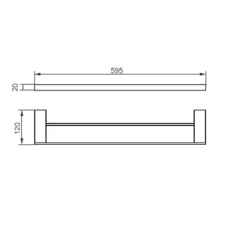 Полотенцедержатель двойной Aquanet 187069 хром