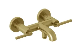 Смеситель для ванны с душем Kludi Nova Fonte Puristic 20540N015 брашированное золото