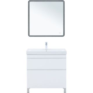 Тумба под раковину Aquanet Слим 346044 80 см белый сатин