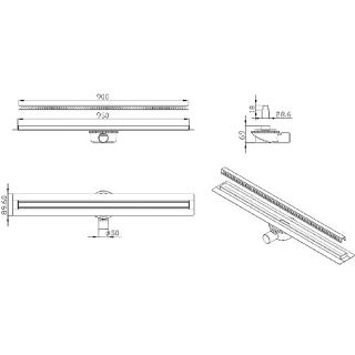 Душевой трап ALMAes Bajo BG90CH 90см хром