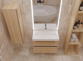 Раковина подвесная Armadi Art Flat 100см белый 859-100