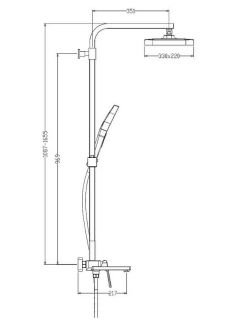 Душевая стойка Raglo R51.24.06 чёрный