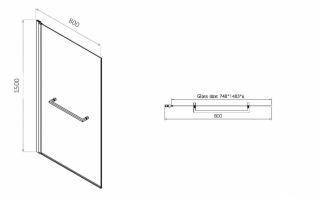 Шторка для ванны Allen Brau Priority 3.31023.00 хром