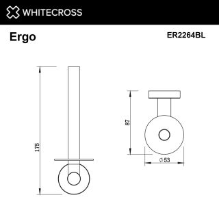 Держатель запасного рулона туалетной бумаги WHITECROSS Ergo ER2264CR хром