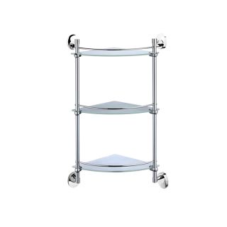 Стеклянная полка для ванной Frap F1607-3 хром