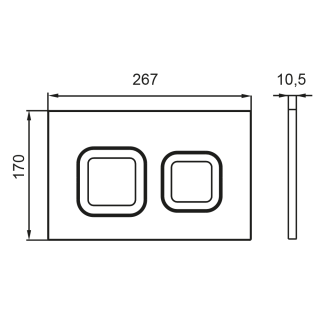 Клавиша смыва BЕTTOSЕRB хром глянец SMART
