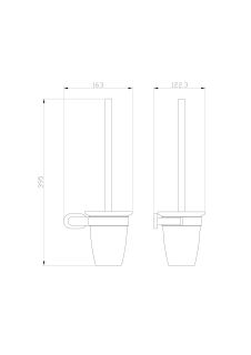 Туалетный ёршик в комплекте Wonzon & Woghand First WW-8429 хром