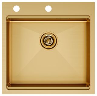 Мойка кухонная Paulmark Kroner-Pro PM705151-BG брашированное золото