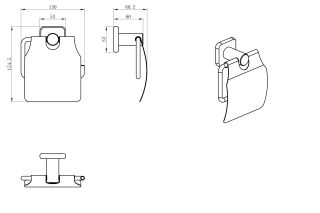 Держатель для туалетной бумаги Wonzon & Woghand WW-V1802-GM тёмный графит