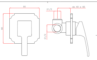 Встраиваемый однорычажный смеситель для душа, хром Cezares LEGEND-DIM-01