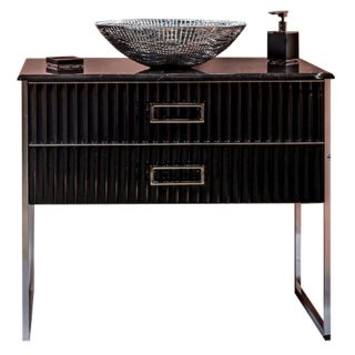 Тумба под раковину Armadi Art Monaco 100см чёрный/хром 867-100-BCR