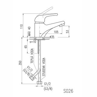 Смеситель для раковины Rav Slezak Sazava SA026.5 хром