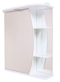 Шкаф-зеркало с подсветкой Onika Луна 205520 левый 55см белый