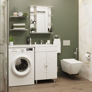 Шкаф-зеркало Onika Глория 206041 60см белый