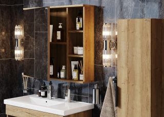 Шкаф-зеркало Onika Легран 208092 80см дуб галифакс