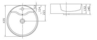 Раковина SSWW CL3076 43 см