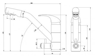 Смеситель для кухни Paulmark Hessen He213017-308 чёрный