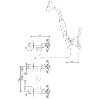 Смеситель для душа Rav Slezak Morava MK180.5/2 хром