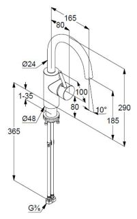 Смеситель для раковины Kludi Bozz 380285376 белый матовый